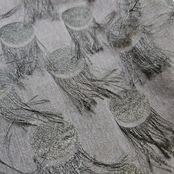 NEW Banana Republic Fringe Dot Shift Black Short Sleeve Dress Size 8 - Picture 5 of 7